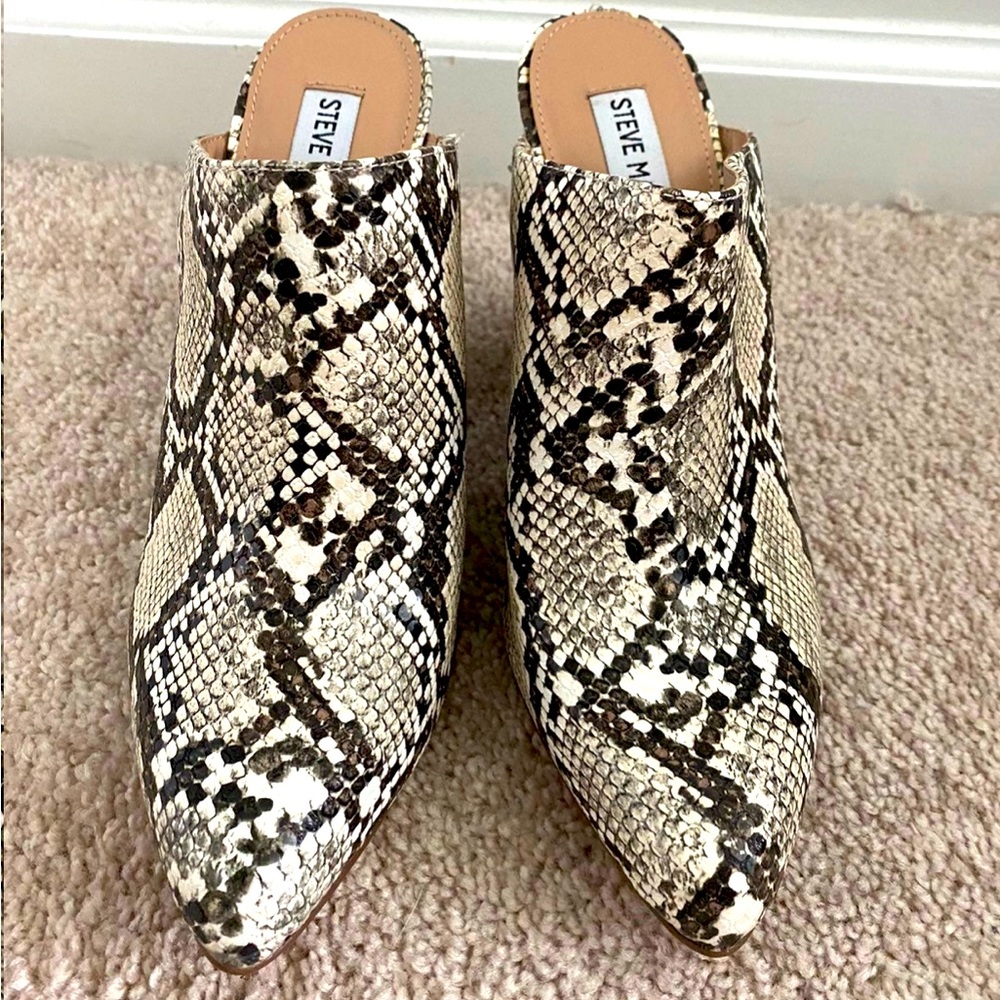 Steve Madden Snakeskin Booties / Heeled Mules
